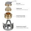 1pc Mini Portable Outdoor Picnic Alcohol Stove Alcohol For Backpacking; Lightweight Brass Spirit Burner With Aluminium Stand For Camping Hiking