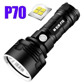 Strong Flashlight Focusing Led Flash Light Rechargeable Super Bright LED Outdoor Xenon Lamp (Option: P70-Single battery)