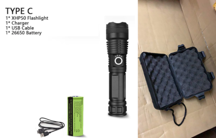 XHP70.2 Powerful USB Led Flashlight (Option: P50 set B-US)