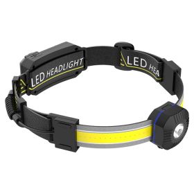 USB Rechargeable Bright Light COB Headlight (Option: Latex headband)