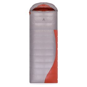 Outdoor Camping Envelope Down Sleeping Bag (Option: Orange grey-400g White goose down)