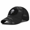 1 pc Breathable Tactical Baseball Cap; Multi-color Mesh Hat With Skull Pattern; Outdoor Hunting Hiking