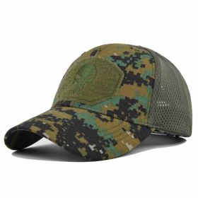 1 pc Breathable Tactical Baseball Cap; Multi-color Mesh Hat With Skull Pattern; Outdoor Hunting Hiking (Color: Color #4)