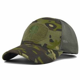 1 pc Breathable Tactical Baseball Cap; Multi-color Mesh Hat With Skull Pattern; Outdoor Hunting Hiking (Color: Color #7)