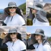 Wide Brim Fisherman's Hat with Neck Flap; Adjustable Waterproof Quick-drying Outdoor Hiking Fishing Cap For Men Women