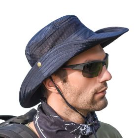 Bucket Hat Summer Men Women Fishing UV Protection Wide Brim Hiking Outdoor (Color: Dark Gray)