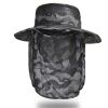 Camo Pattern Waterproof Sun Protection Boonie Hat For Outdoor Safari Hunting Hiking