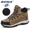 BONA Nubuck Mountain Climbing Shoes Men Quality Outdoor Hiking Hunting Boots