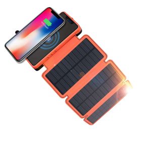 25000 mAh Solar Power Bank (Color: Orange)