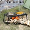 Folding Campfire Grilling Rack for Outdoor Open Flame Cooking