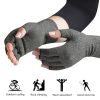 1 pair Arthritis Fingerless Compression Gloves; Outdoor Half Finger Knuckle Pressure Gloves (Buy A Size Up)