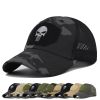 1 pc Breathable Tactical Baseball Cap; Multi-color Mesh Hat With Skull Pattern; Outdoor Hunting Hiking