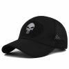 1 pc Breathable Tactical Baseball Cap; Multi-color Mesh Hat With Skull Pattern; Outdoor Hunting Hiking