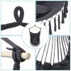 Tassel Hammock Chair Hanging Rope Swing Seat with 2 Cushions