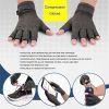 1 pair Arthritis Fingerless Compression Gloves; Outdoor Half Finger Knuckle Pressure Gloves (Buy A Size Up)