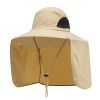 Wide Brim Fisherman's Hat with Neck Flap; Adjustable Waterproof Quick-drying Outdoor Hiking Fishing Cap For Men Women